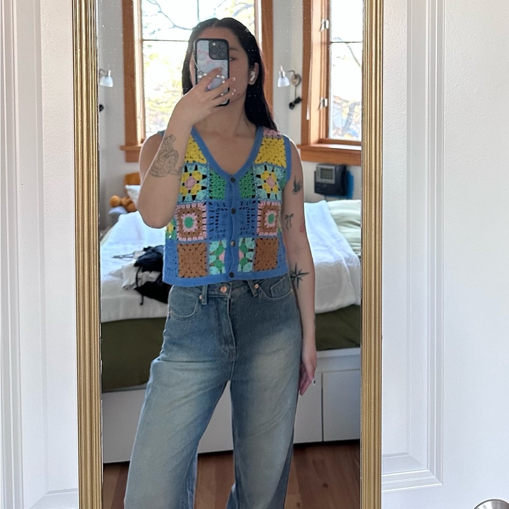 cider patchwork vest top